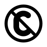 Circled C With Overlaid Backslash SVG Icon